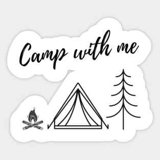 Camp with Me Sticker